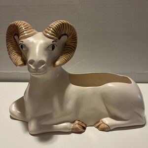 Vintage Goat or Ram Ceramic Planter or Dish